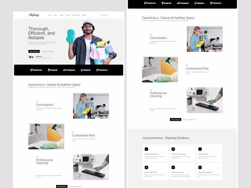 Cover image for Cleaning Service Website Design