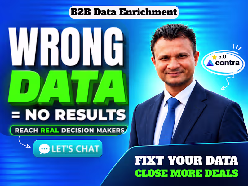 Cover image for I will handle B2B data enrichment & contact research