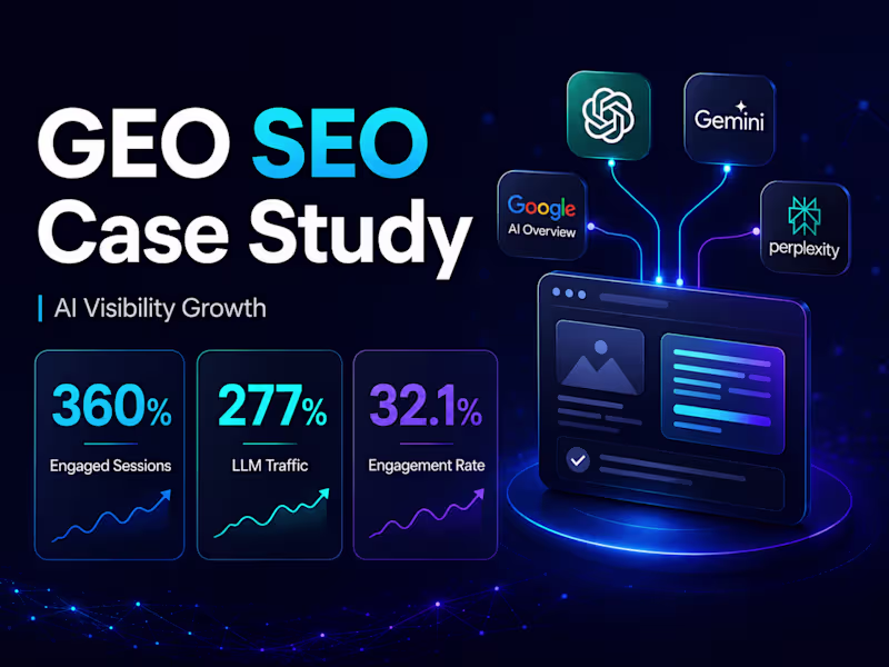 Cover image for GEO SEO: 277% AI Traffic Growth & 360% Engaged Sessions