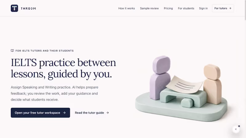 Cover image for Threom — IELTS product website