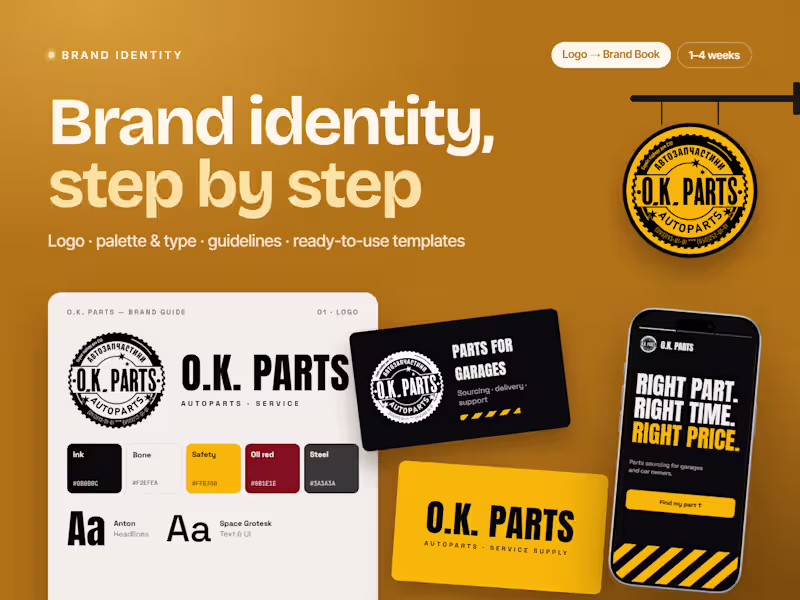 Cover image for Logo & Brand Identity Design — From Logo to Full Style Guide