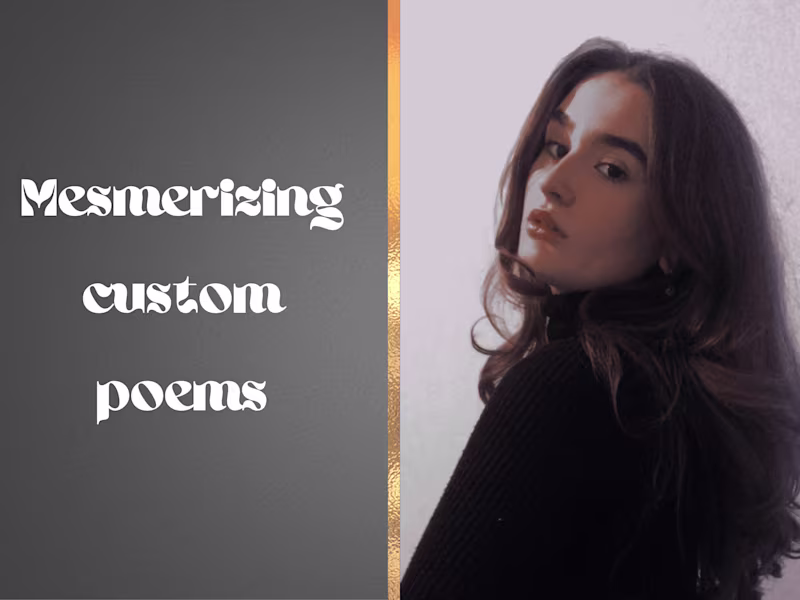 Cover image for Ghostwriting a mesmerizing custom poem