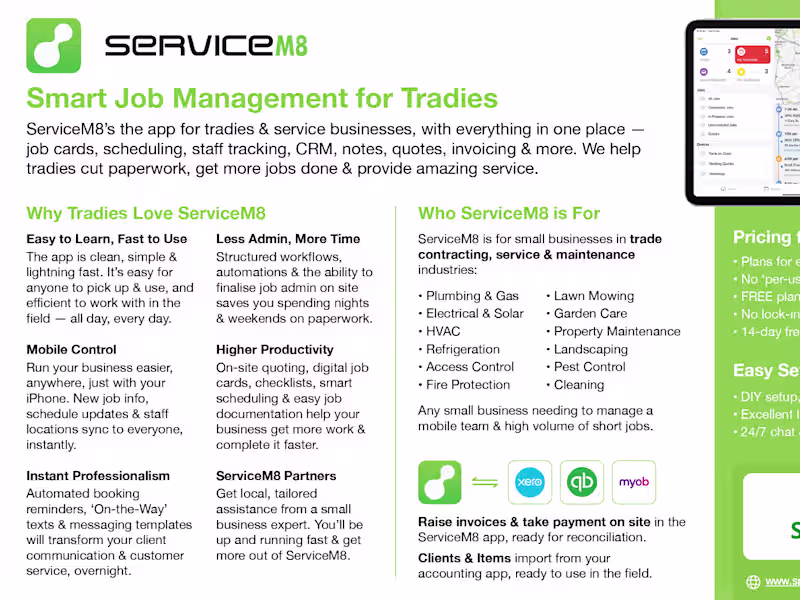Cover image for ServiceM8 | Consulting and Setup