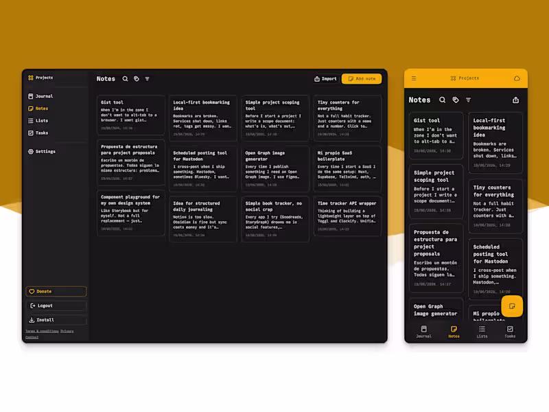 Cover image for Minimind personal organisation app