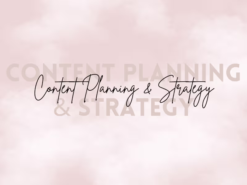 Cover image for Content Planning & Strategy