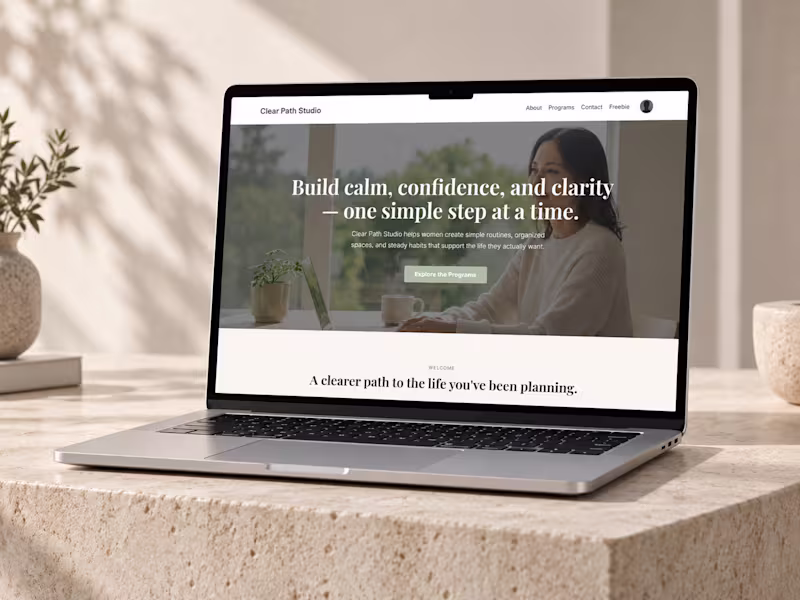 Cover image for Clear Path Studio — Kajabi Coaching Website & Opt-In Template