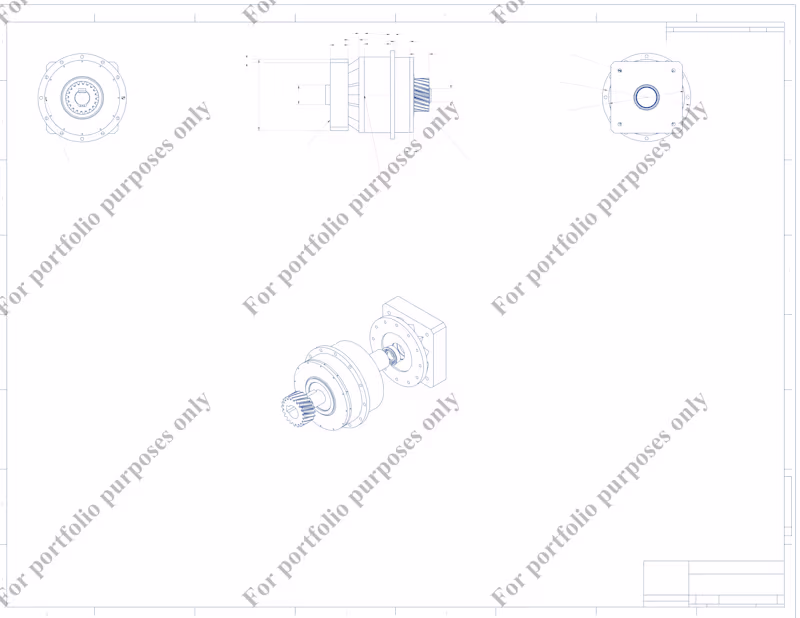 Cover image for Planetary Gearbox - Technical Drawing