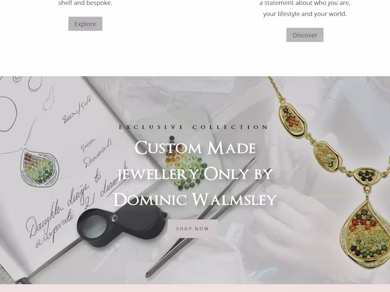 Cover image for Dominic Walmsley Bespoke Jewellery