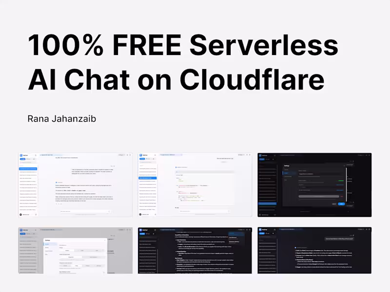 Cover image for 100% FREE Serverless AI Chat