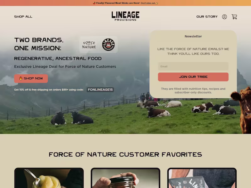 Cover image for Lineage Provisions – Force of Nature PDP | Figma to Instant