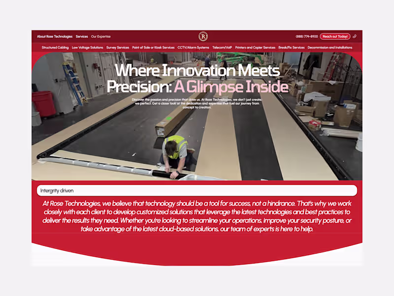 Cover image for Website Development for Rose Technologies