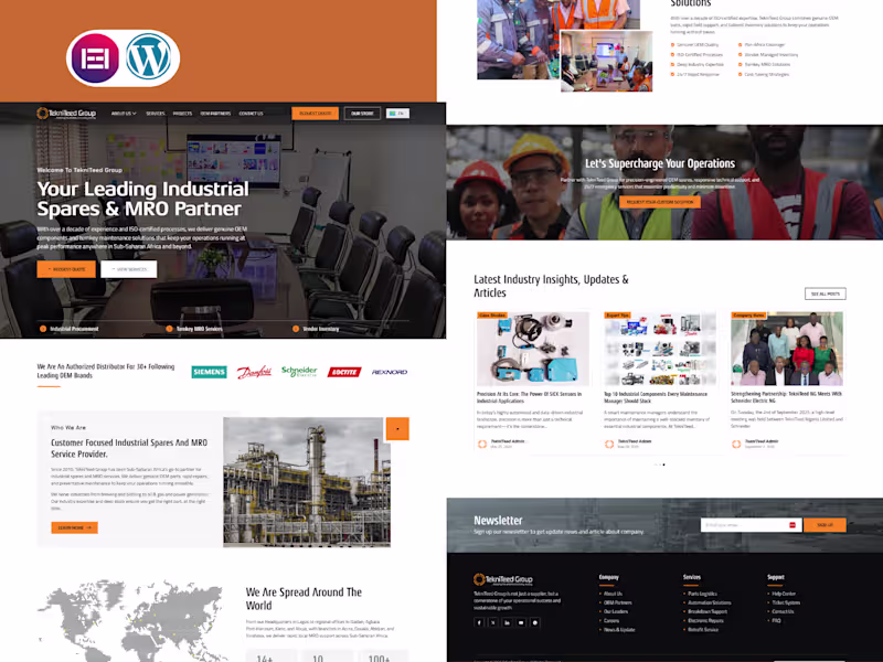 Cover image for TekniTeed Industrial Solutions Website