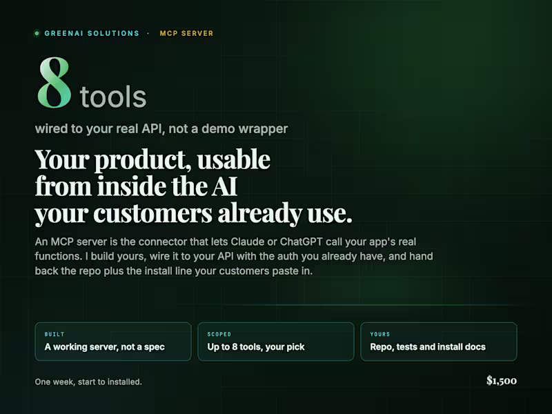 Cover image for MCP Server - your product, usable inside Claude and ChatGPT