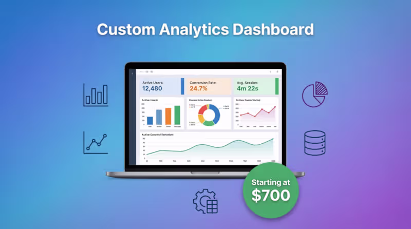 Cover image for Custom Analytics Dashboard & Admin Panel Development