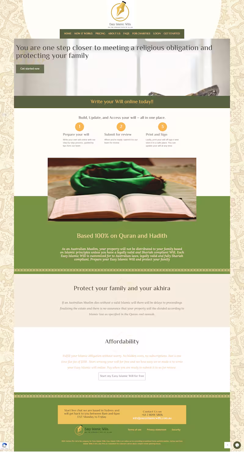 Cover image for Easy Islamic Will