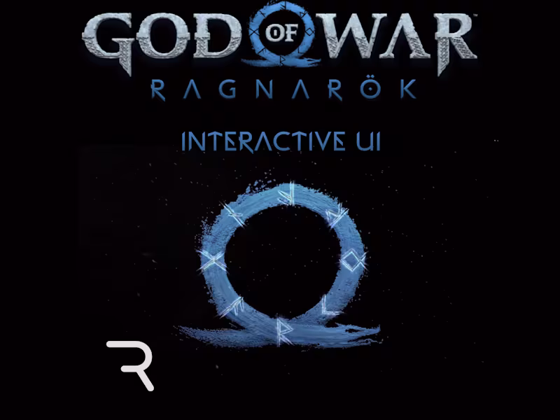 Cover image for GOD OF WAR RAGNAROK Interactive Menu Created in Rive