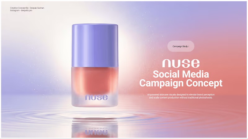 Cover image for AI Beauty Campaign — Soft Skincare Visual Direction