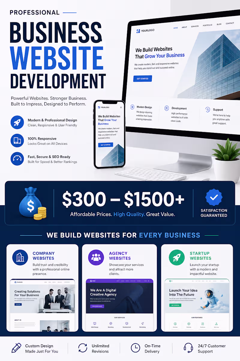 Cover image for I Will Build a Professional Business Website for Your Company