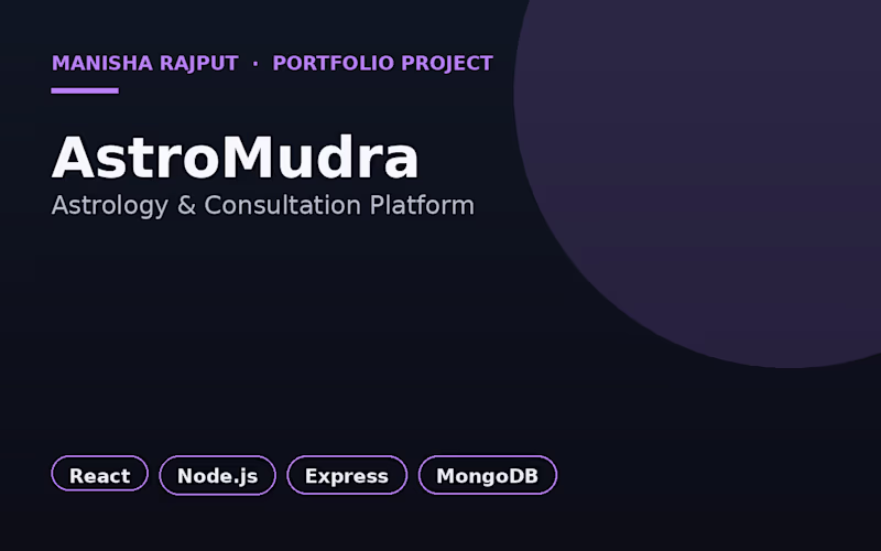 Cover image for AstroMudra – Astrology & Consultation Platform