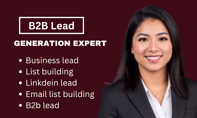Cover image for I will generate verified B2B leads and business contacts for...