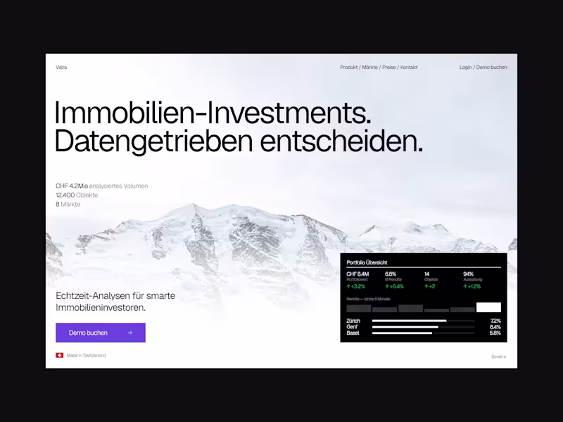 Cover image for Valta — PropTech Investment Hero