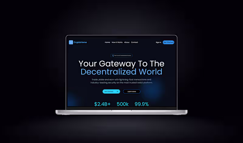 Cover image for Cryptoverse Landing Page