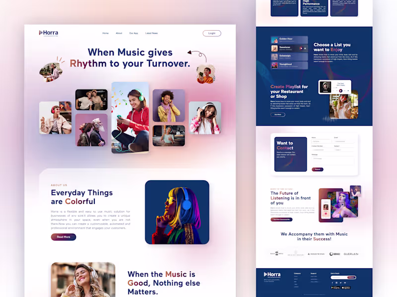 Cover image for Horra Website Landing Page