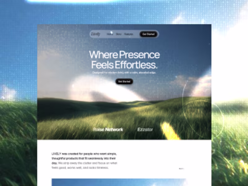 Cover image for LIVELY Landing Page Design & Development