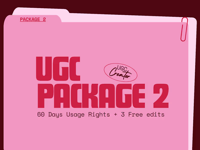Cover image for UGC Video Creation | 60-Day Usage Rights