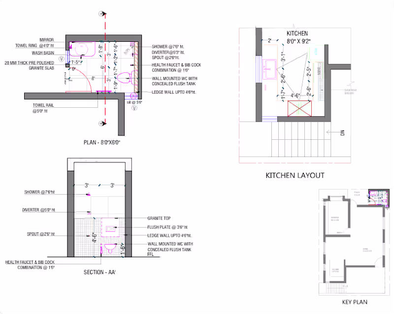 Cover image for Working Drawing for a residence