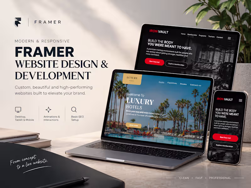 Cover image for Framer website development
