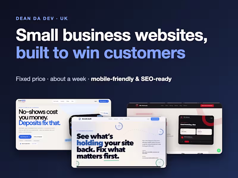 Cover image for Fixed-Price Small Business Website (Mobile-Friendly, SEO-Ready)