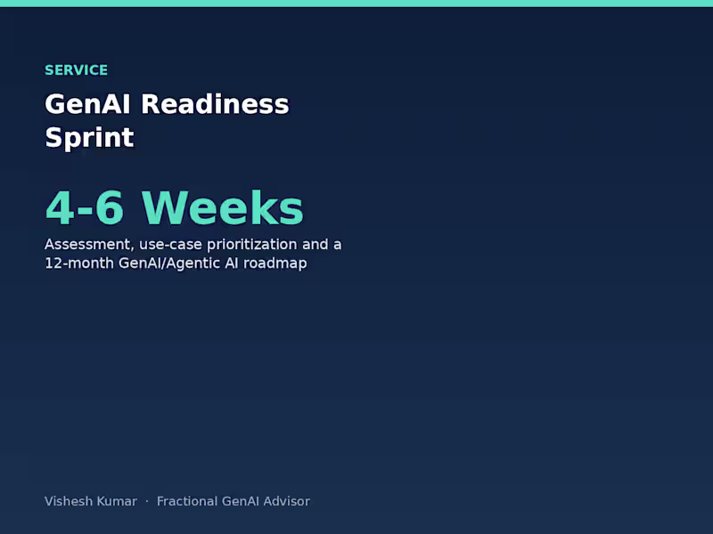 Cover image for GenAI Readiness Sprint