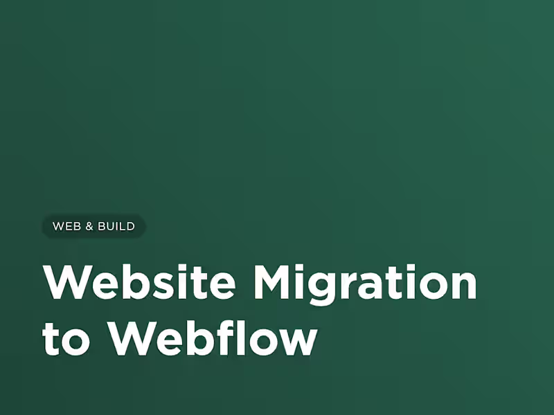 Cover image for Website Migration to Webflow