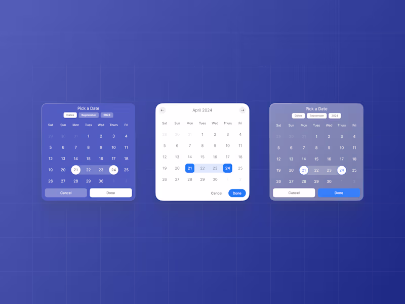 Cover image for Minimal Calendar Ui Design