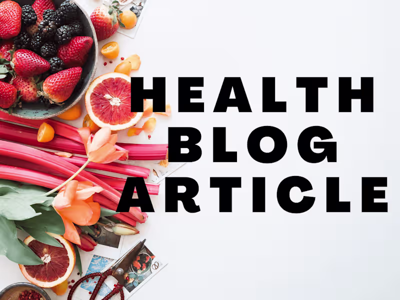 Cover image for Blog article in the health and mental health niche