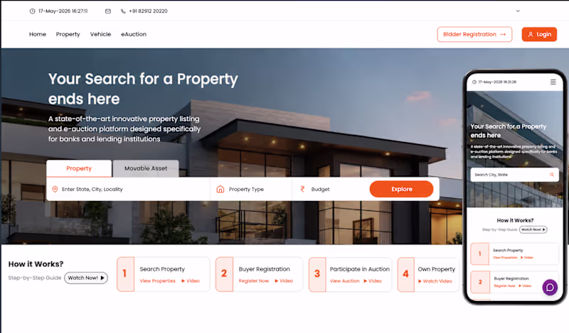 Cover image for Enterprise eAuction & Property Discovery Platform