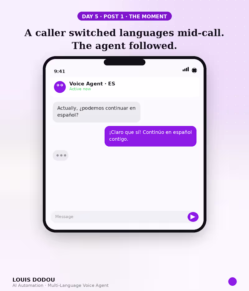 Cover image for A caller switched languages mid-call.