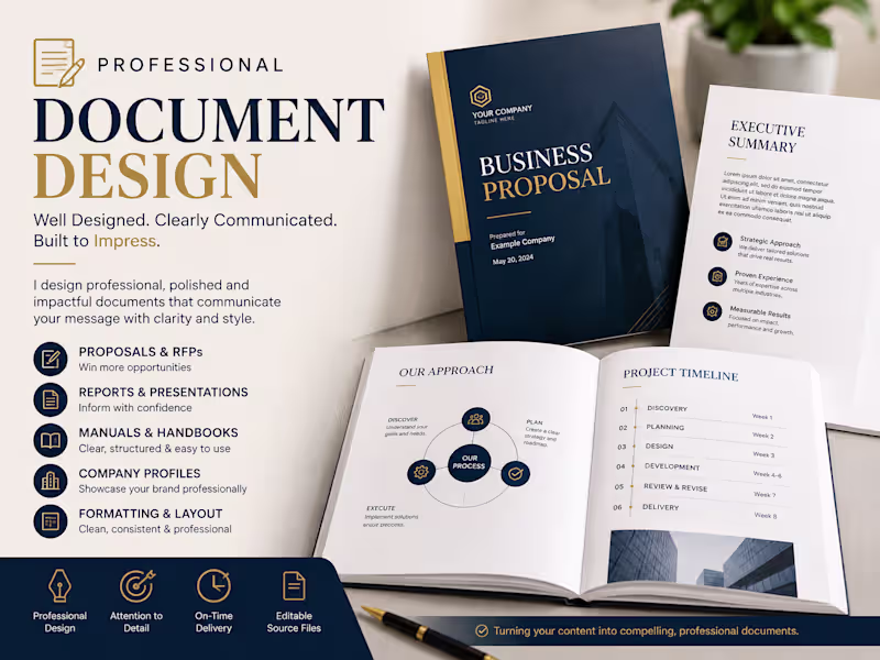Cover image for Professional SOPs, Reports, Proposals' Formatting & Design