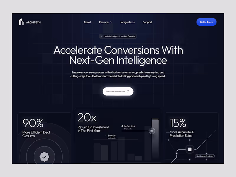 Cover image for ArchiTech - Header Website Design