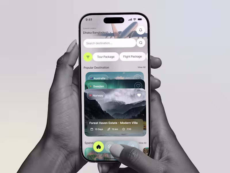 Cover image for Designed a modern Travel Mobile