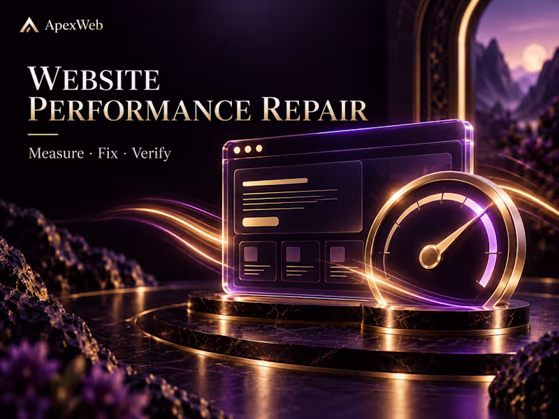 Cover image for Website Speed & Frontend Performance Repair