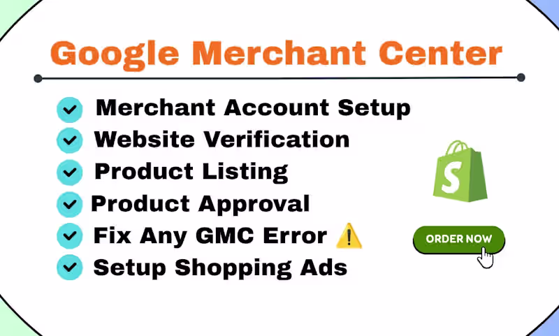 Cover image for I will setup google merchant center, product feed & shopping ads