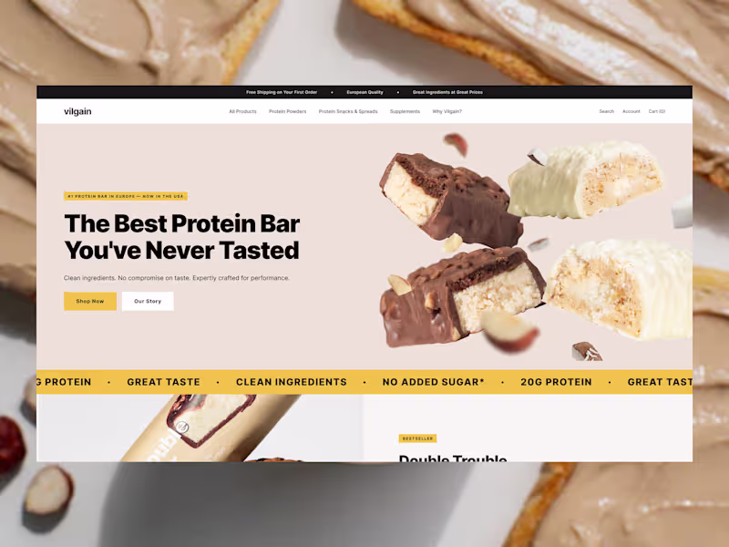 Cover image for Redesigned Vilgain’s Shopify homepage to