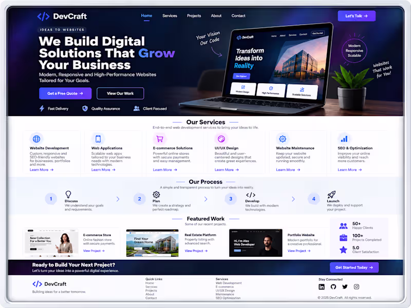 Cover image for Landing Page Design & Development