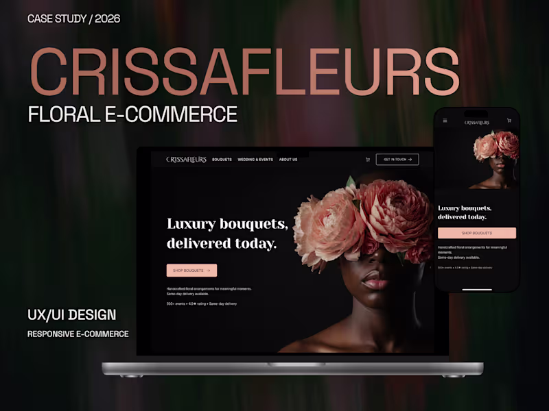 Cover image for Crissafleurs — Responsive Floral E-commerce