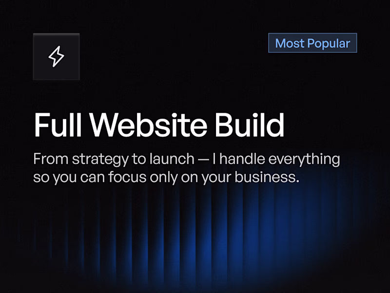 Cover image for Full Website Build