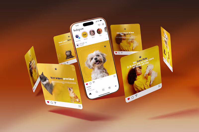 Cover image for Transform Your Pet Care Brand with Engaging Social Media Design