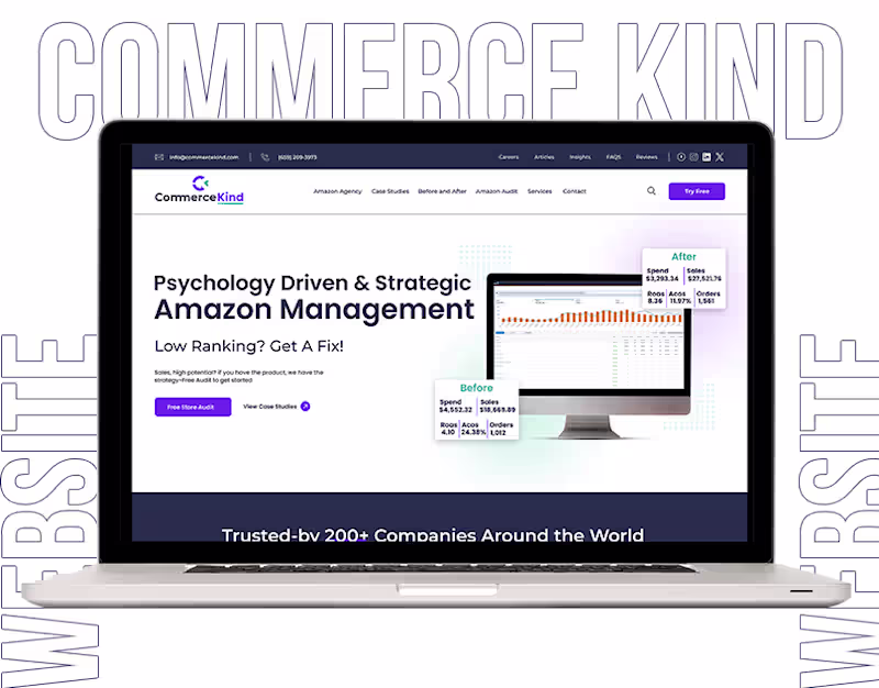 Cover image for CommerceKind Website UI/UX Design