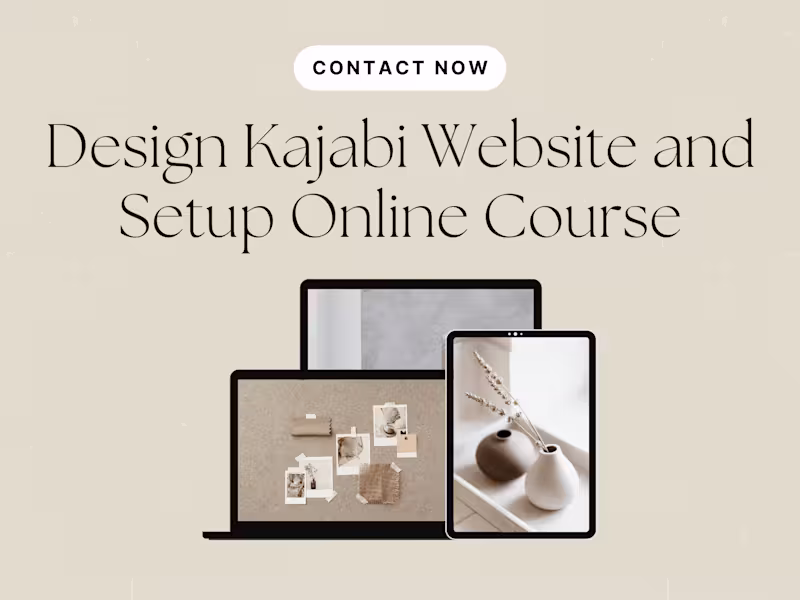 Cover image for Design kajabi website and setup online course or coaching